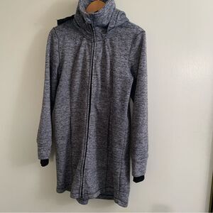 Calvin Klein performance sweater jacket zip up hooded thumbholes Large see size